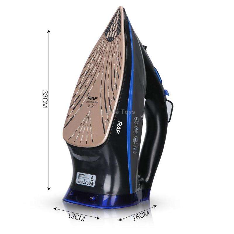 RAF R.1215 Three-Speed Thermostatic Ceramic Soleplate Electric Iron, EU Plug(Black Blue)