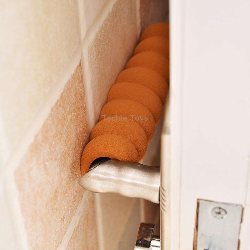 2 PCS Anti-static Bedroom Door Handle Anti-collision Cover, Size: 13.5x3.5cm(Beige)