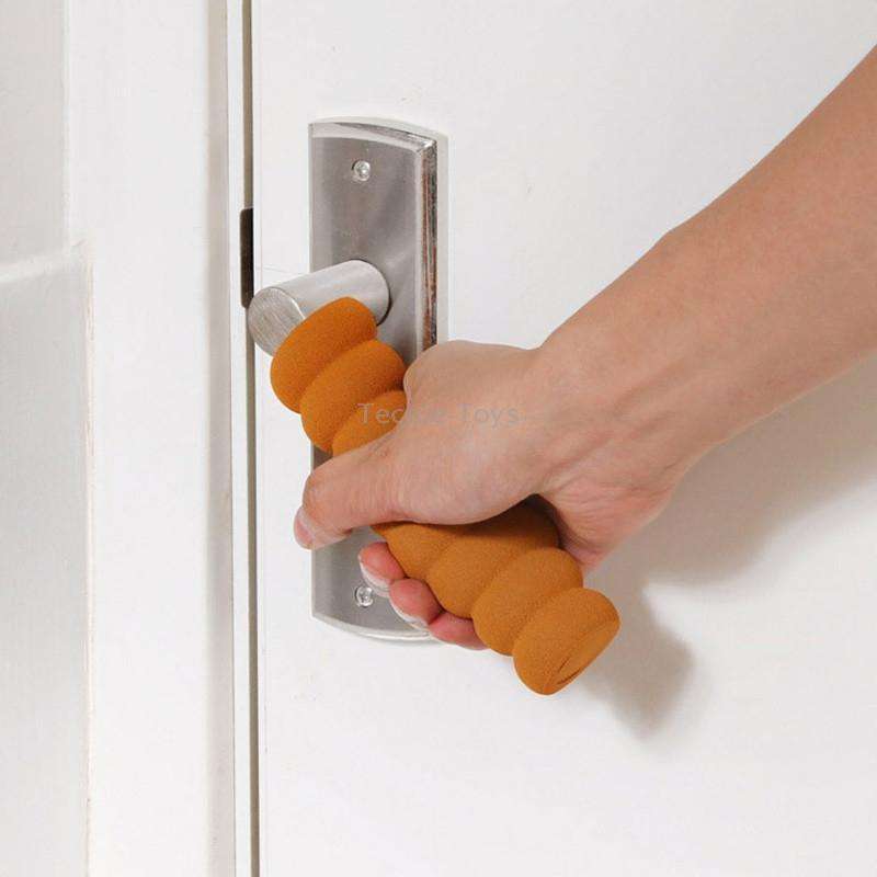 2 PCS Anti-static Bedroom Door Handle Anti-collision Cover, Size: 13.5x3.5cm(Beige)