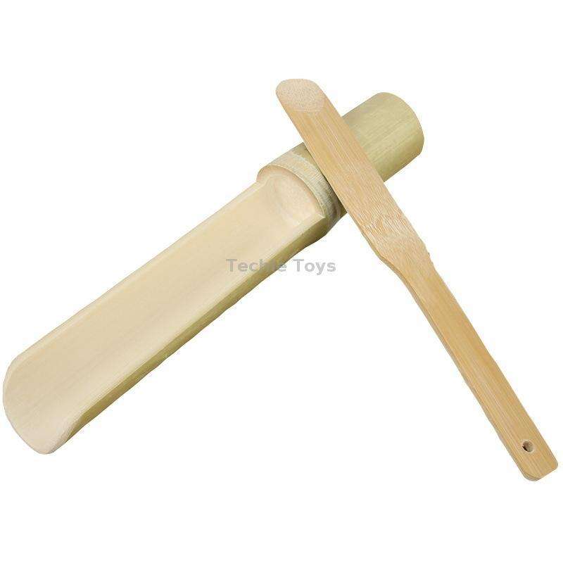 Shrimp Slip Spoon Bamboo Tube Hot Pot Restaurant Plate, Size: 3x20x13cm+Bamboo Slice