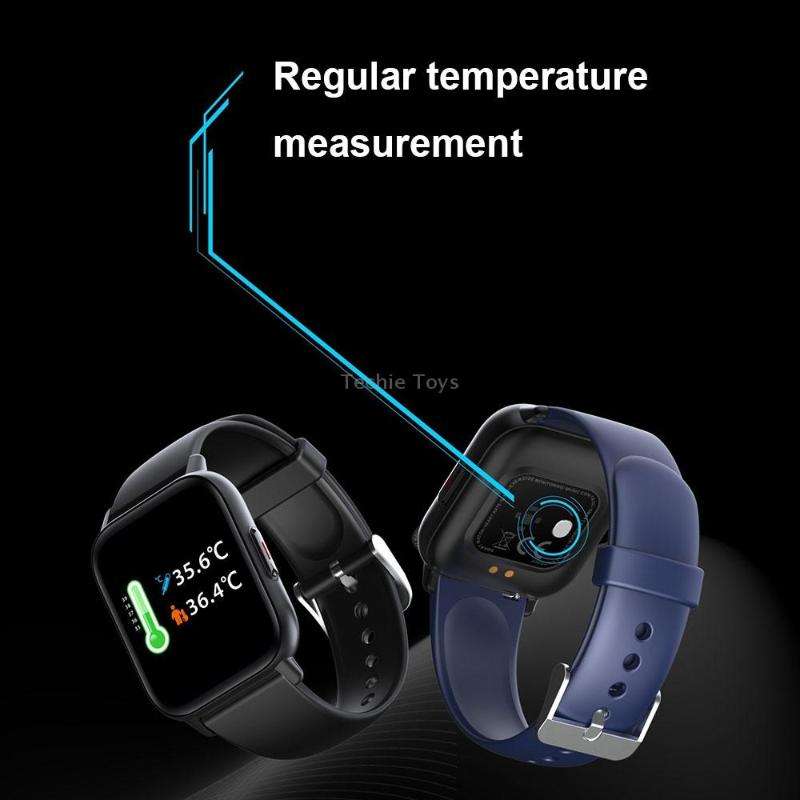 QS16Pro 1.69-Inch Health Monitoring Waterproof Smart Watch, Supports Body Temperature Detection, Col
