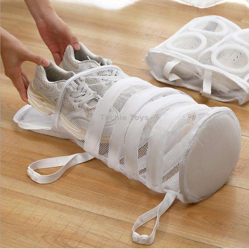 Integrated Shoe Anti-deformation Washing Machine Wash Bag(White)