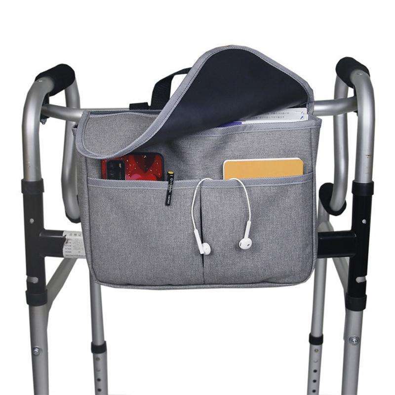 MTP-682 Hanging Wheelchair Storage Bag Rehabilitation Walking Bike Storage Bag(Black)
