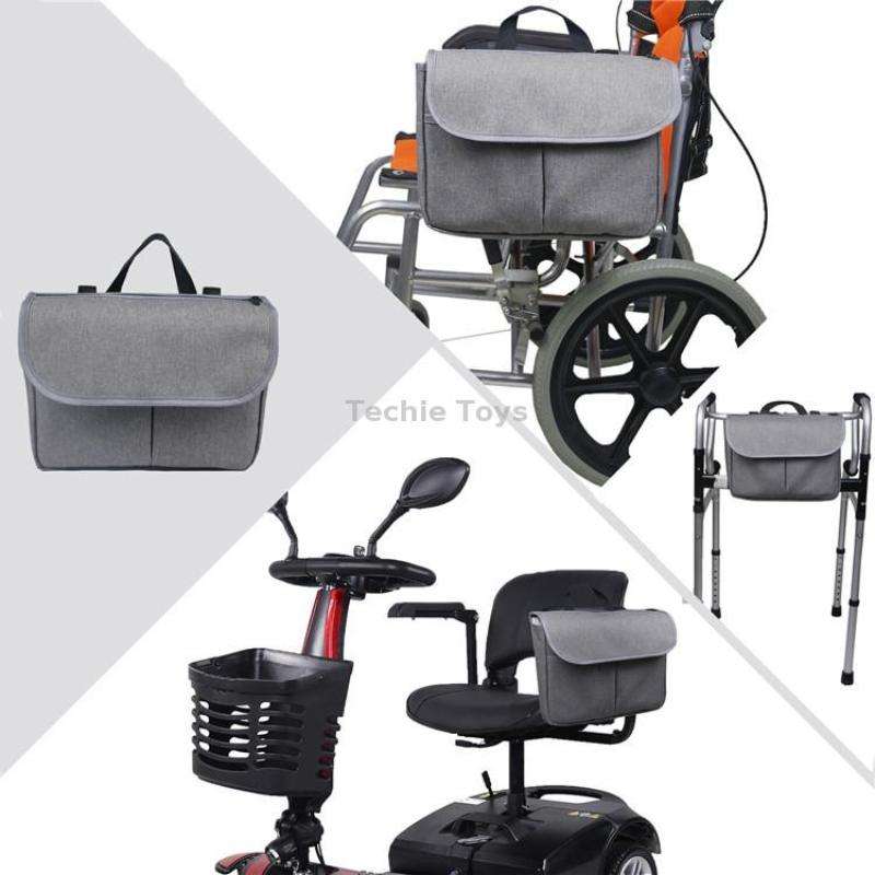 MTP-682 Hanging Wheelchair Storage Bag Rehabilitation Walking Bike Storage Bag(Black)