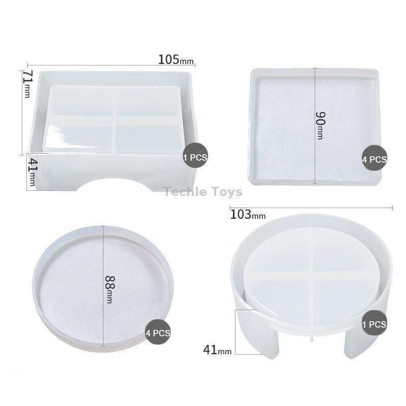 DIY Crystal Epoxy Storage Box Silicone Mould, Specification: 10 PCS/Set
