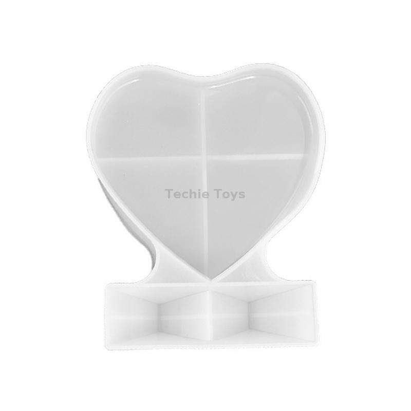 Heart-shaped Square Photo Frame Display DIY Silicone Mould, Spec: L (Heart-shaped)