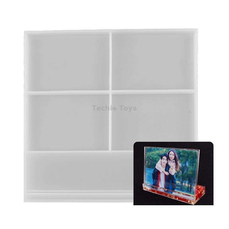 Heart-shaped Square Photo Frame Display DIY Silicone Mould, Spec: L (Square)