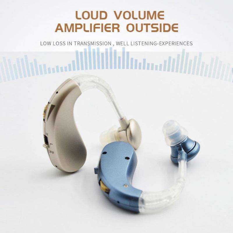 Hearing Aid Audiphones Sound Amplifier US Plug(Blue)