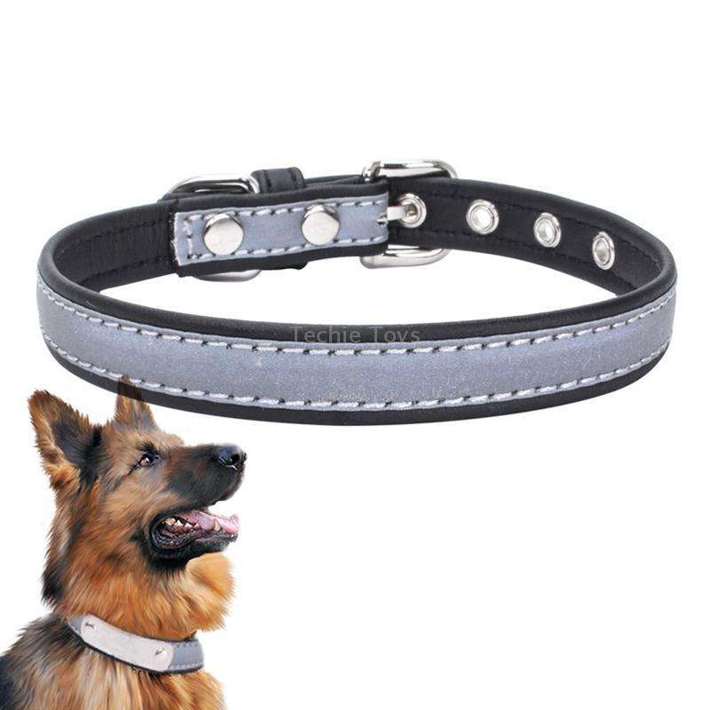 CL181K Pet Soft Reflecting Collar, Size: XL(No Iron Sheet Black)