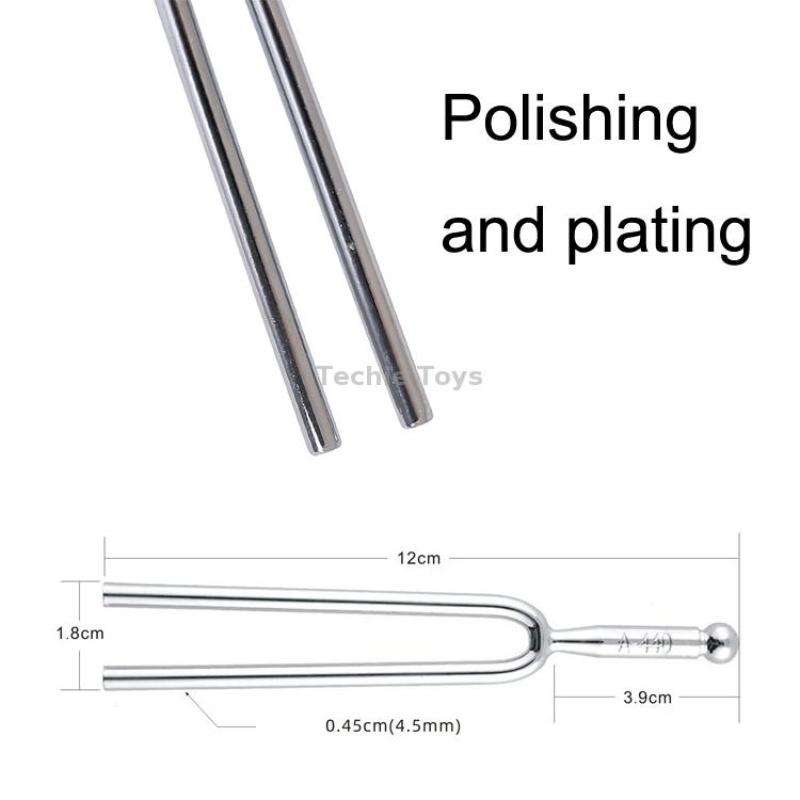 2 PCS Resonant Standard Teaching Sound Fork Stainless Steel Violin Instrument Music Sound Fork(Silve