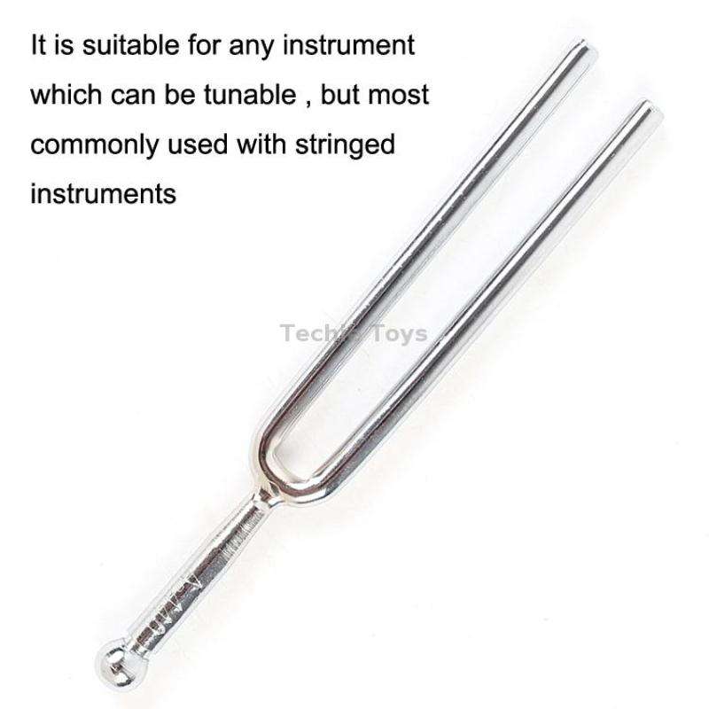 2 PCS Resonant Standard Teaching Sound Fork Stainless Steel Violin Instrument Music Sound Fork(Silve