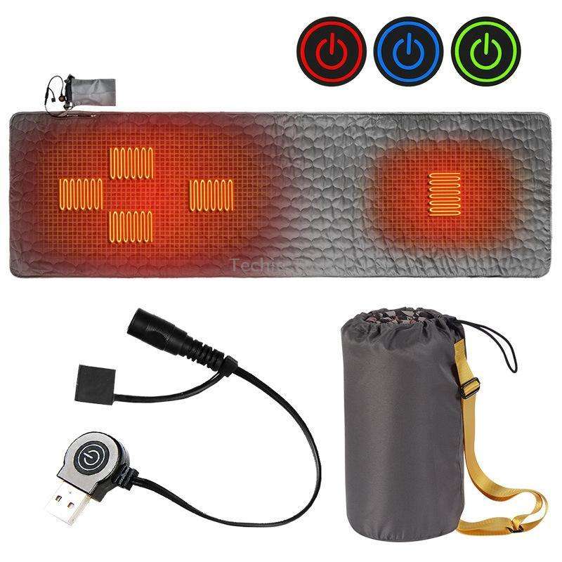 Winter Outdoor Camping Smart Portable Heating Sleeping Pad(Gray)