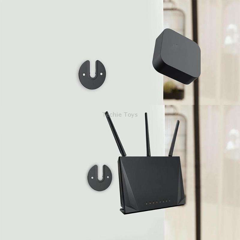 Tablet Router TV Box Wall Mount Bracket Holder(White)