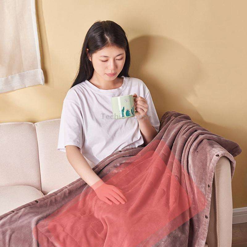 Low Voltage 5V USB Home Portable Small Electric Blanket, Width: 140x80cm(Grey)