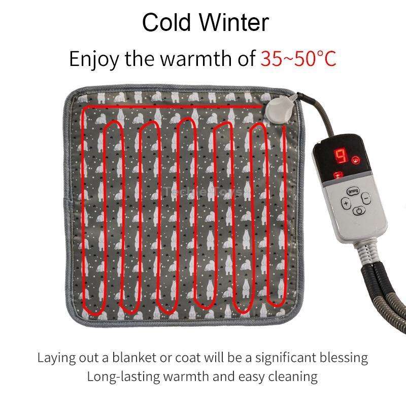 CW45 45x45cm Multi-level Temperature Regulating Timing Pet Heating Pad, Spec: UK Plug