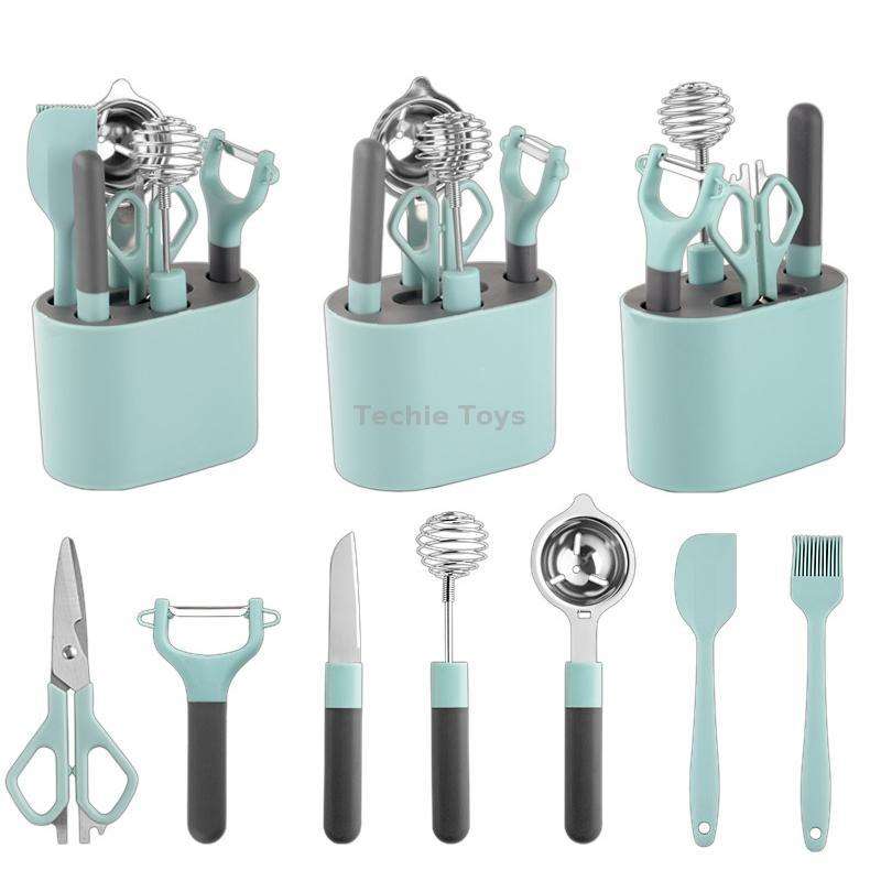 5 PCS / Set Stainless Steel Peeler Kitchen Gadgets Set With Storage Holder