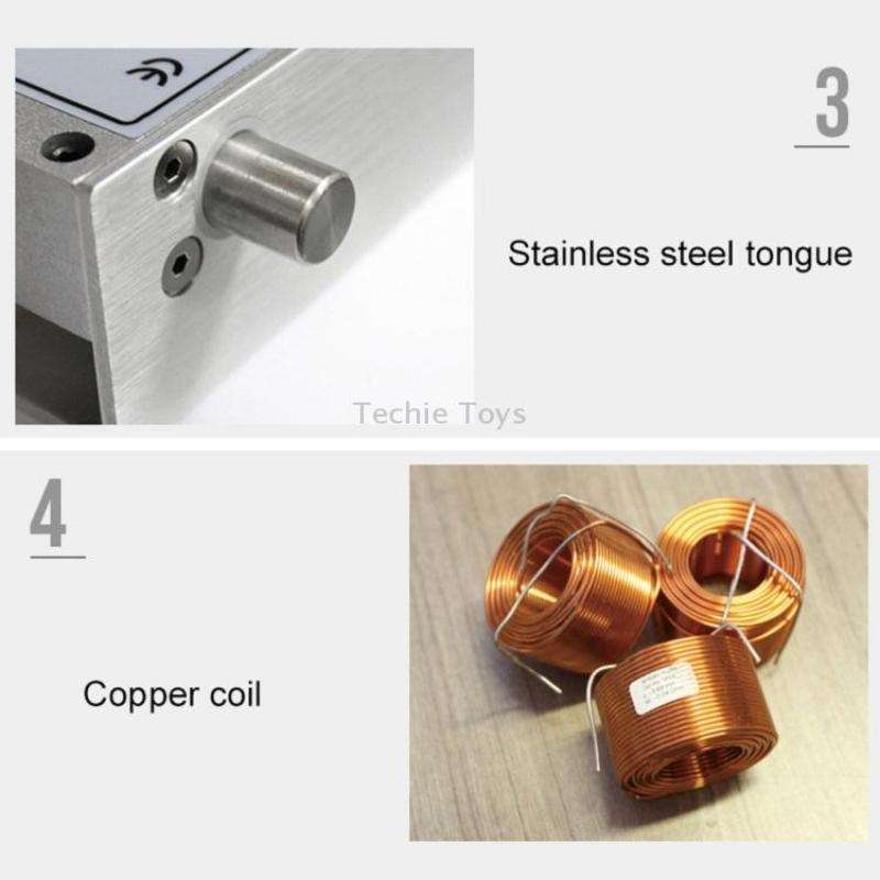 Top And Bottom Frameless Glass Door Aluminum Alloy Electric Mortise Lock(Left)