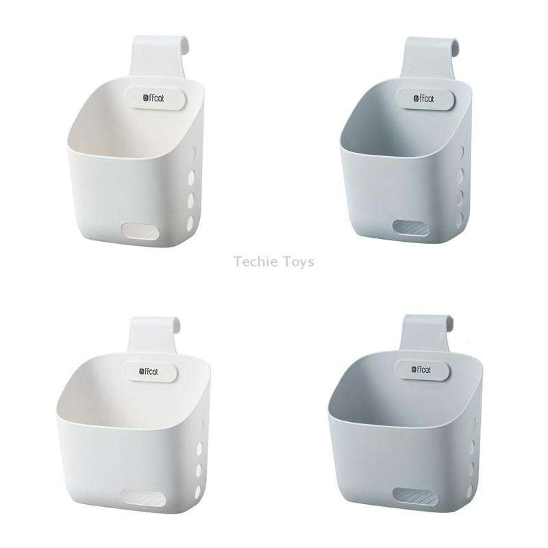 Ffcat Kitchen Sundries Storage Hanging Basket Bathroom Storage Basket, Color: 55210 White