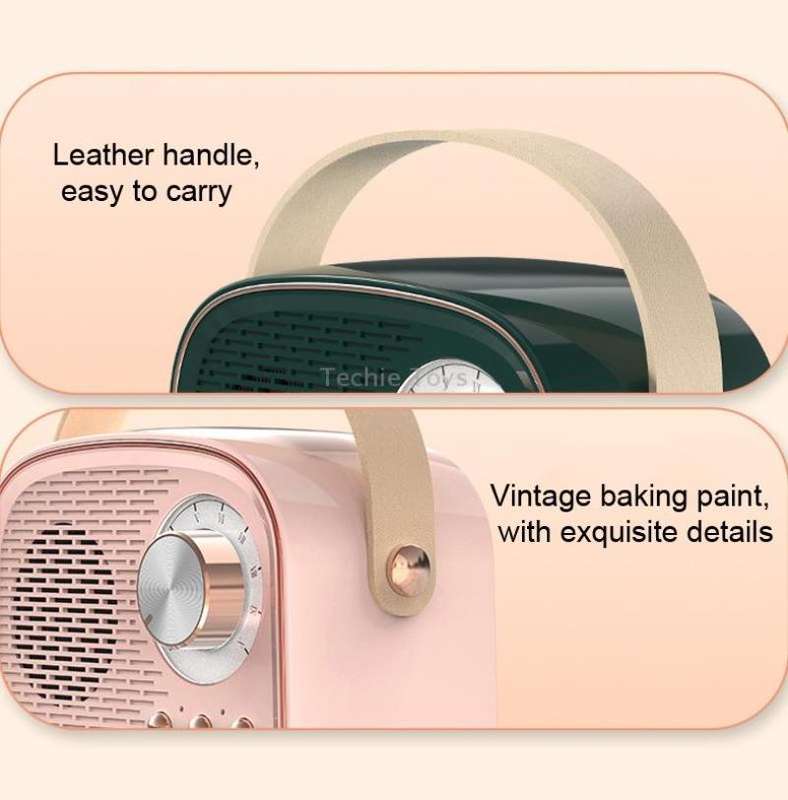 DW21 Vintage Radio BT Speaker Support TF Card/U Disk to Play(Pink)