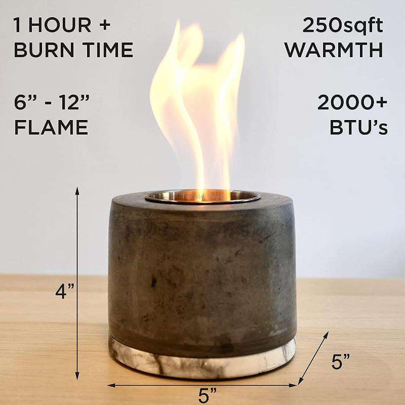 Outdoor Table Heating Pit Alcoholic Fireplace Indoor Heating Stove(Deep Gray)