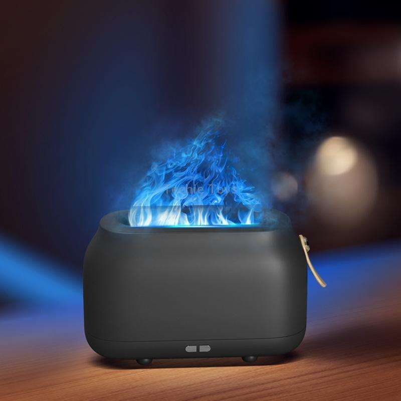 Simulation Flame Aromatherapy Humidifier Bedroom Ambient Light, Color: 3 Colors (RGB)