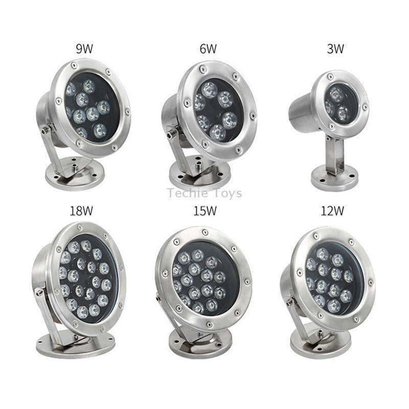 LED Underwater Light Pool Fish Pond Fountain Waterproof Landscape Light 18W(7 Colors)
