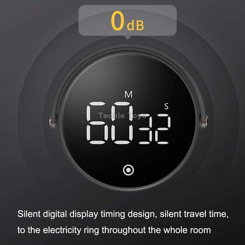 F1 Large Screen LED Electronic Rotating Kitchen Timer(White)