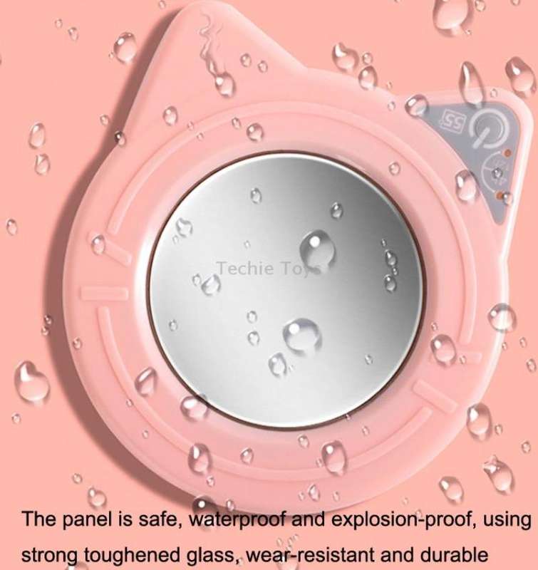 Automatic Heating Warm Coaster Hot Milk Coffee Cup Timed Thermos Cup Mat, US Plug(Pink)