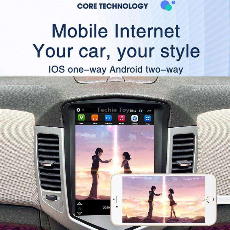 For Chevrolet Cruze 9.7 inch Navigation Integrated Machine, Style: Standard+8 Light Camera(2+32G)