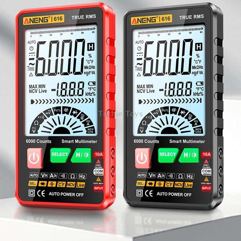 ANENG 616 Automatic High-precision Digital Display Capacitance Multimeter, Color: Black(Color Box)