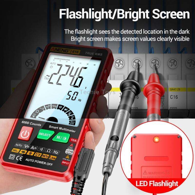 ANENG 616 Automatic High-precision Digital Display Capacitance Multimeter, Color: Black(Color Box)