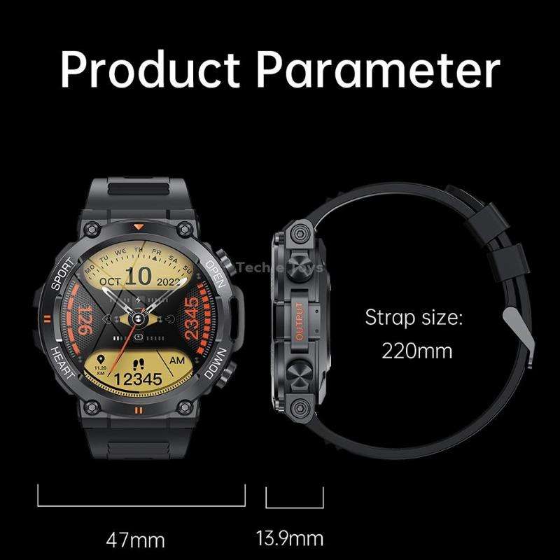 K56Pro 1.39 Inch Heart Rate/Blood Pressure/Blood Oxygen Monitoring Smart Calling Watch(Grey)