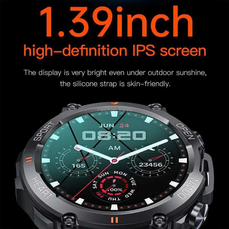 K56Pro 1.39 Inch Heart Rate/Blood Pressure/Blood Oxygen Monitoring Smart Calling Watch(Grey)