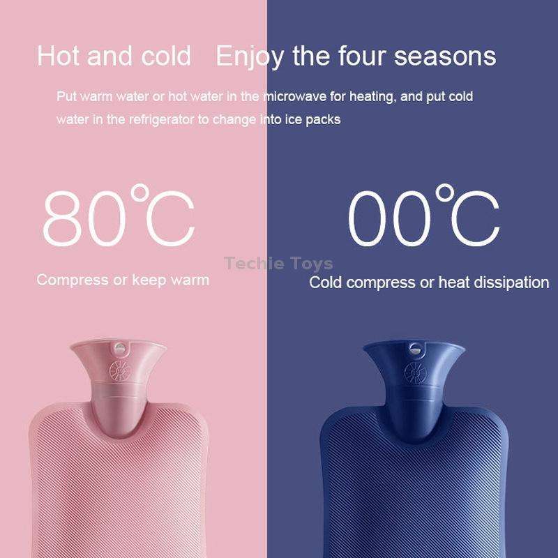 Large Explosion-proof Water-injected PVC Warm Water Bag, Spec: 1000ml (Light Grey)