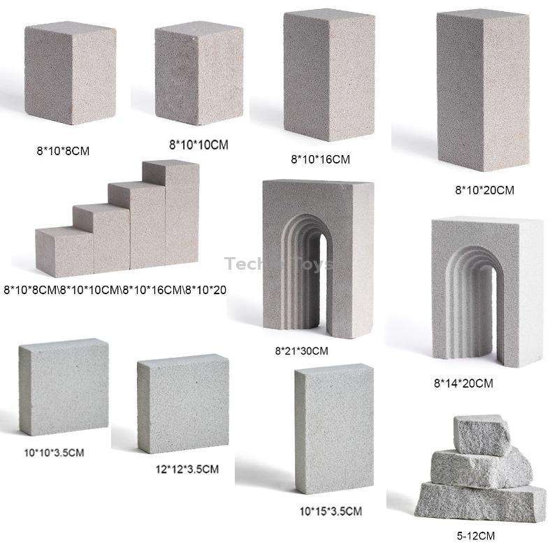 Jewelry Still Life Ornaments Geometry Photography Props, Size: Square Column 4PCS/Set