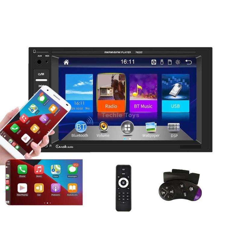 7622C 6.2 inch Dual Spindle HD Car Universal MP5 Carplay Player, Style: Standard