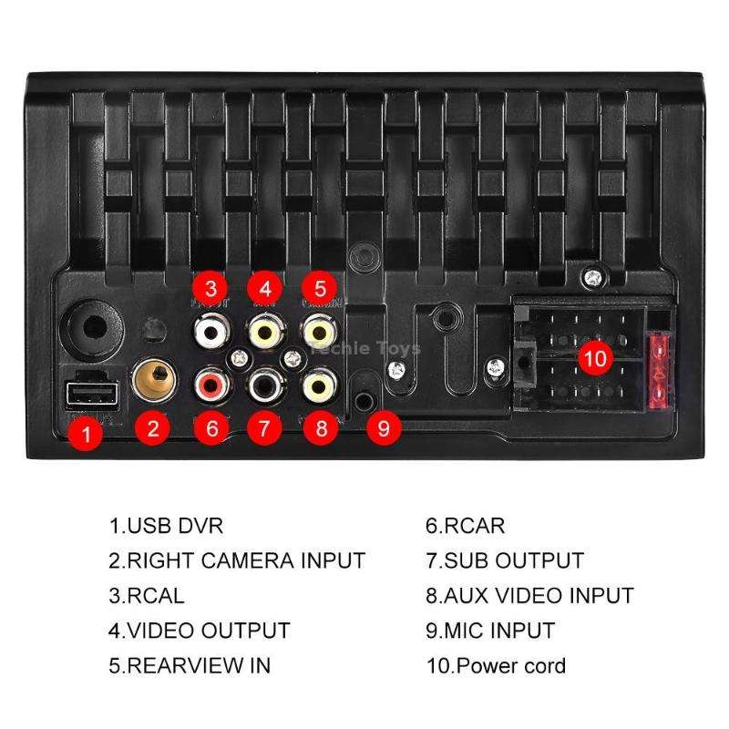 7622C 6.2 inch Dual Spindle HD Car Universal MP5 Carplay Player, Style: Standard+4 Light Camera