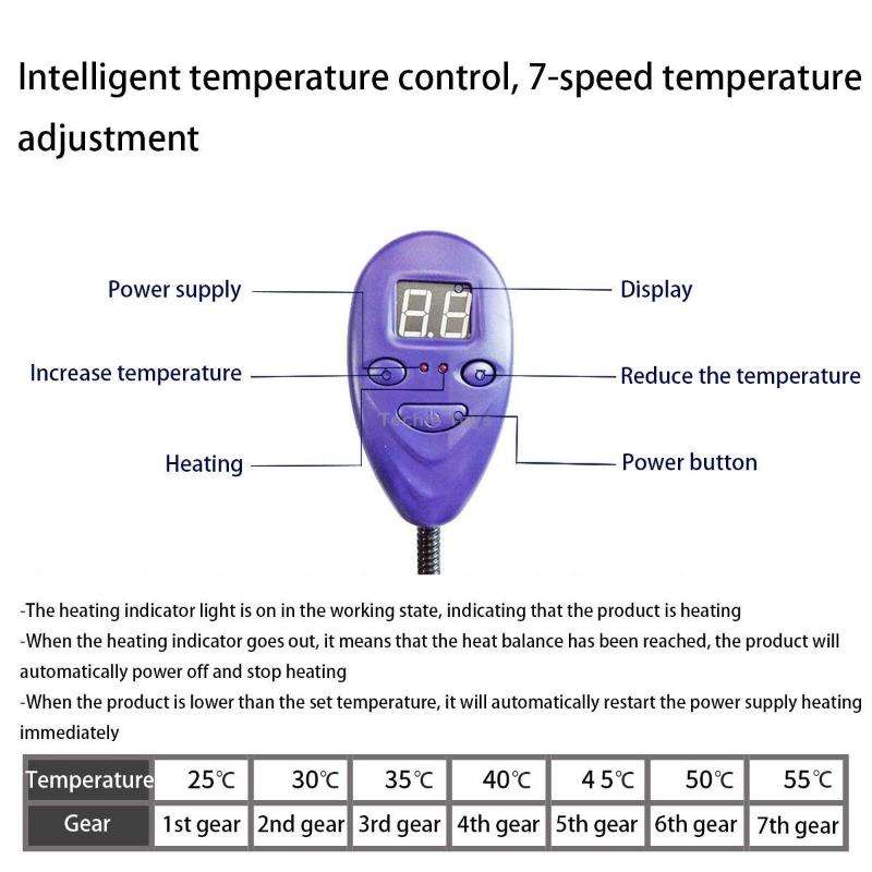 40x30cm Blue 12V Low Voltage Multifunctional Warm Pet Heating Pad Pet Electric Blanket(AU Plug)