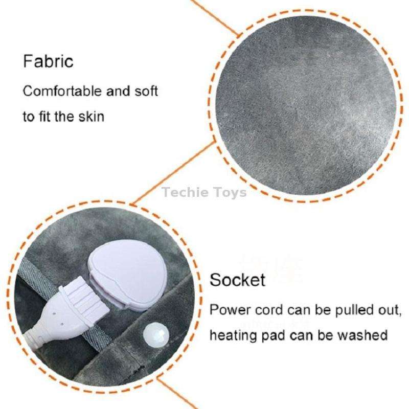 Plug-in High-top Electric Foot Warmer Heated Foot Warmer Boots EU Plug 230V(Dark Gray)