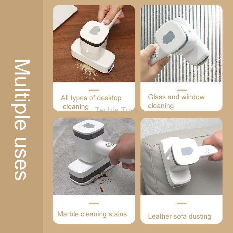 12W Multi-functional Wireless Handheld Cleaner Window Scraping(White)