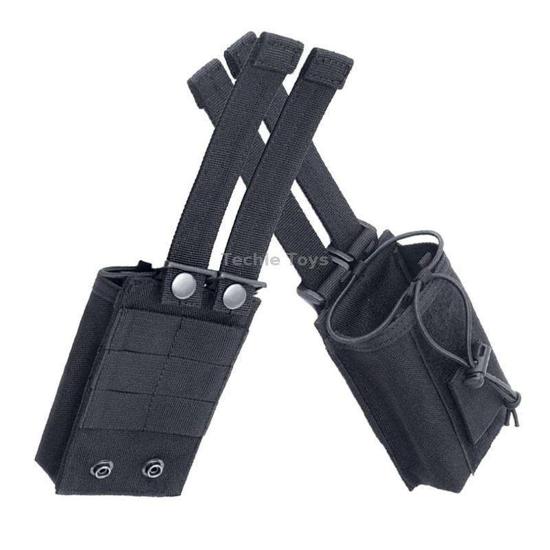 Outdoor Walkie-talkie Protection Bag Storage Belt Pouch(Black)