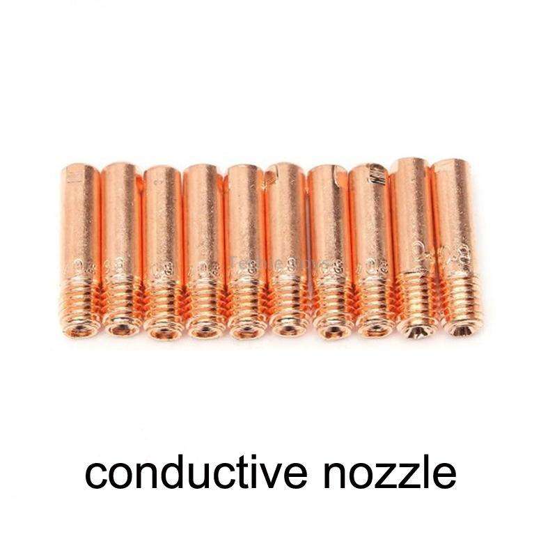 16 PCS / Set Welding Needle Point Vover Nozzle Kit Gas Shielded Welding Conductive Nozzle