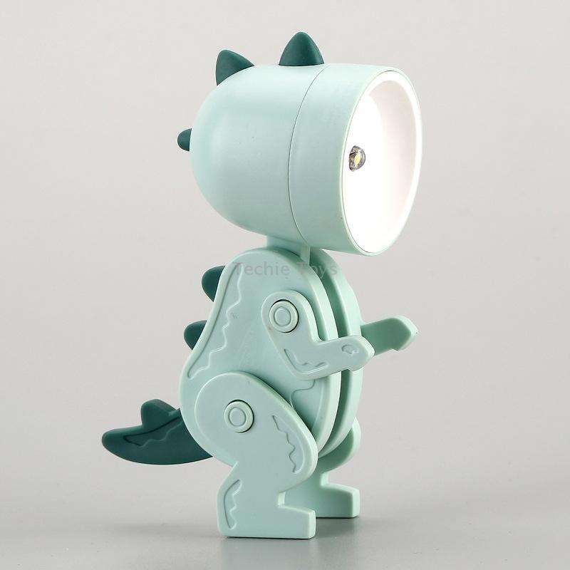 TL-23 LED Mini Foldable Cartoon Desk Lamp Pet Shape Decoration Table Lamp, Spec: Dinosaur (Light Gre