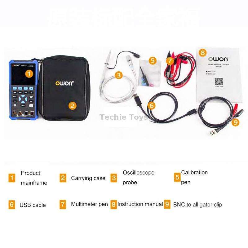 OWON VC101A (3 3/4) Oscilloscope Signal Source Multifunctional All-in-one Multimeter HDS242 With Sin