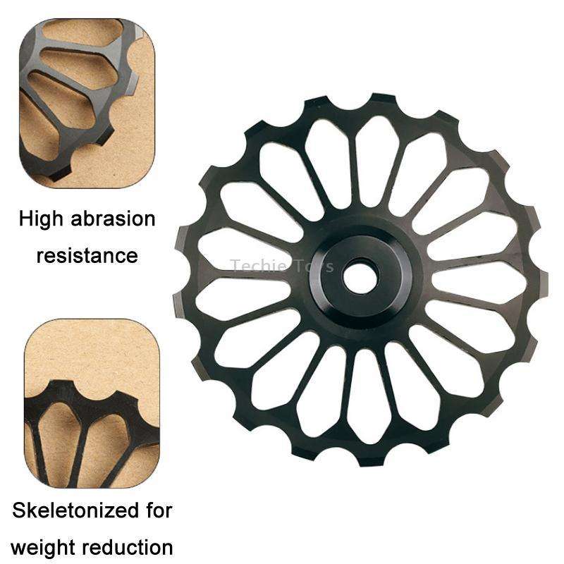BIKERSAY Bicycle Rear Derailleur Bearing Guide Wheel Accessories, Color: SDL-17 Black