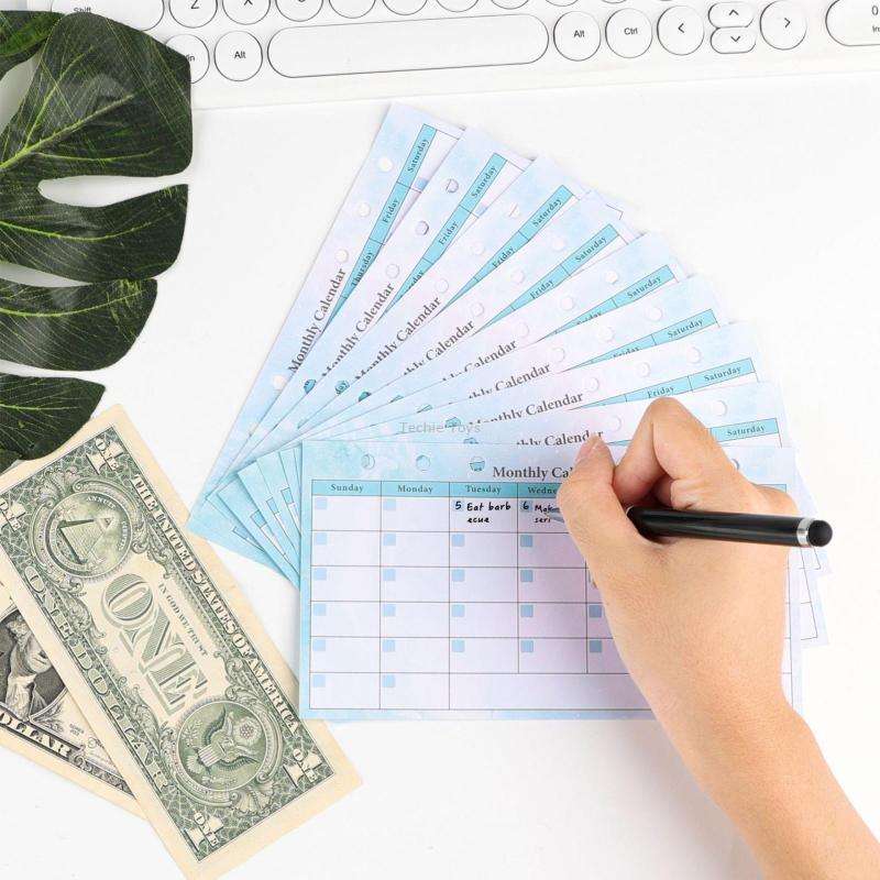 A6 6 Hole Budget Book Loose-leaf Replacement Core Handbook Insert,Spec: 3 In 1