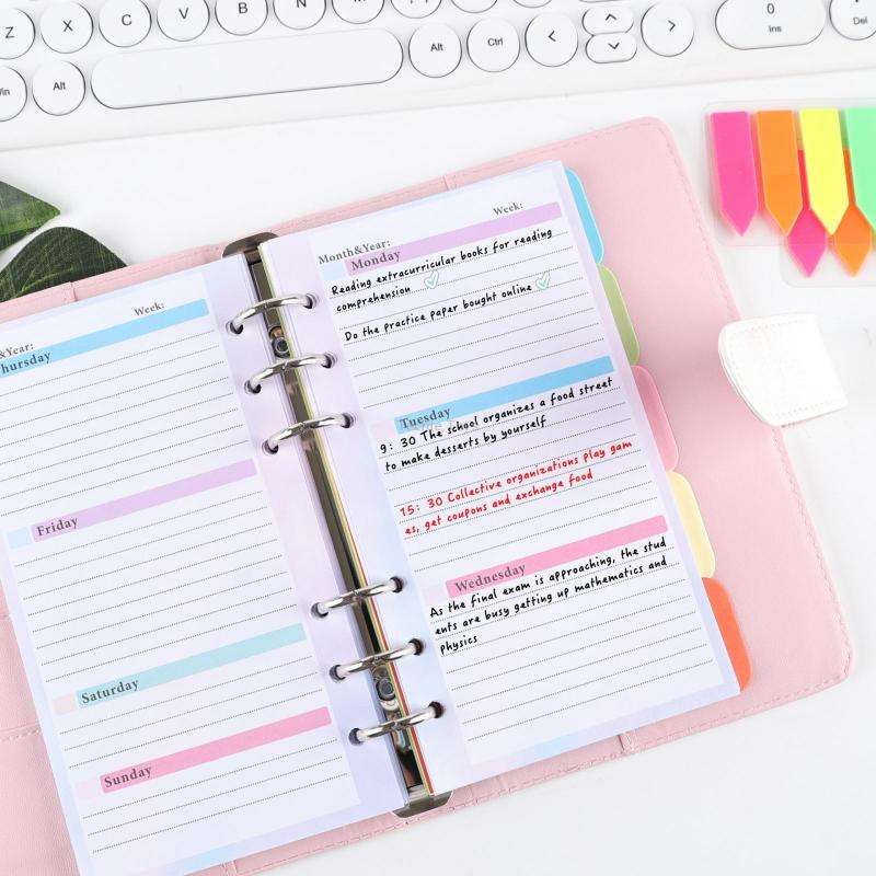 A6 6 Hole Budget Book Loose-leaf Replacement Core Handbook Insert,Spec: 3 In 1