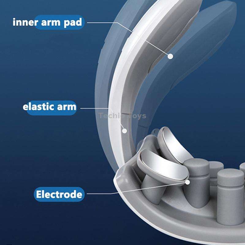 H88 Four Head Neck and Shoulder Massager Vibration Hot compress Physiotherapy Instrument(White)