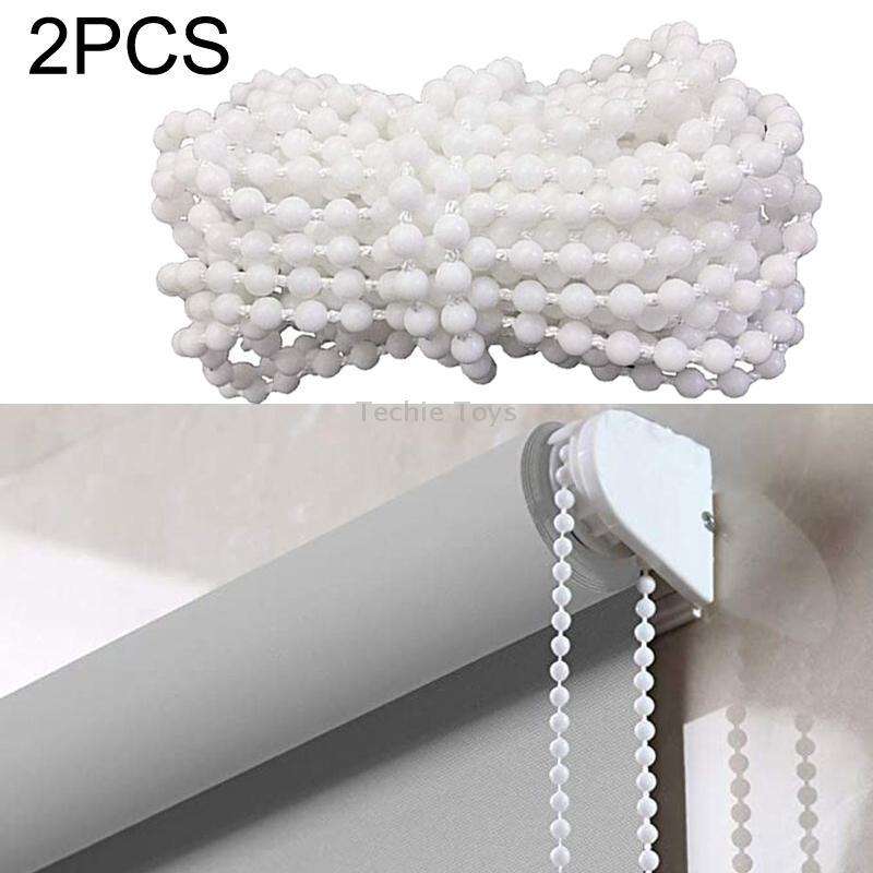 2PCS 10m Bead Chain White Beads Shutter Venetian Blinds Curtain Accessories 4.5 x 6mm Mirabilis Bead