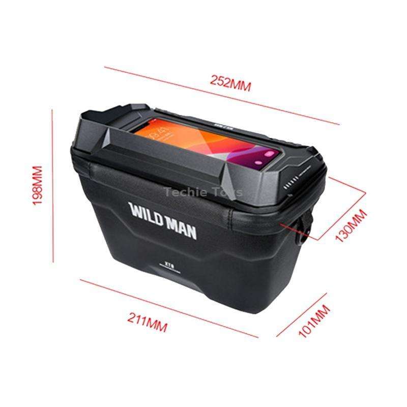 WILD MAN XT8 3L Bicycle EVA Hard Shell Touch Screen Waterproof Head Bag(Black)